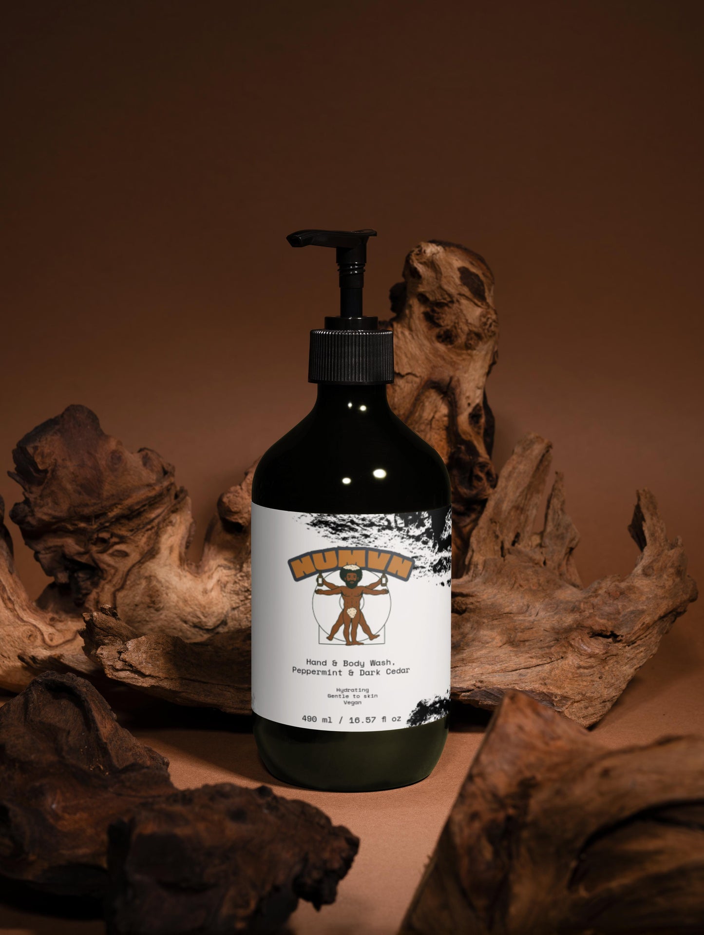 Hand & Body Wash, Peppermint & Dark Cedar