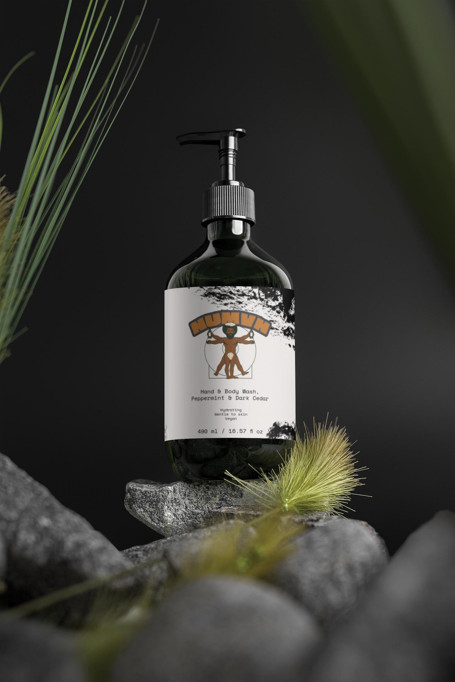 Hand & Body Wash, Peppermint & Dark Cedar