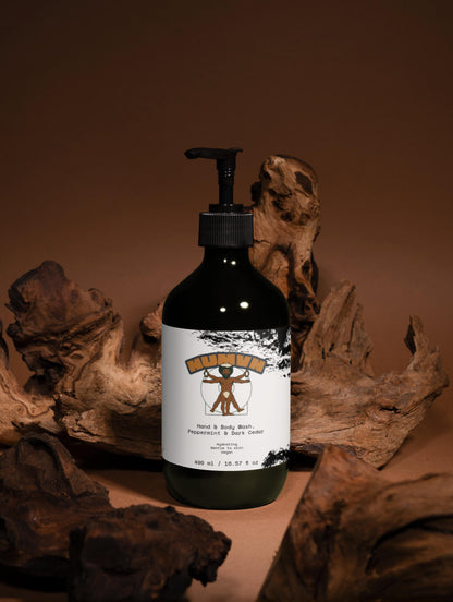 Hand & Body Wash, Peppermint & Dark Cedar